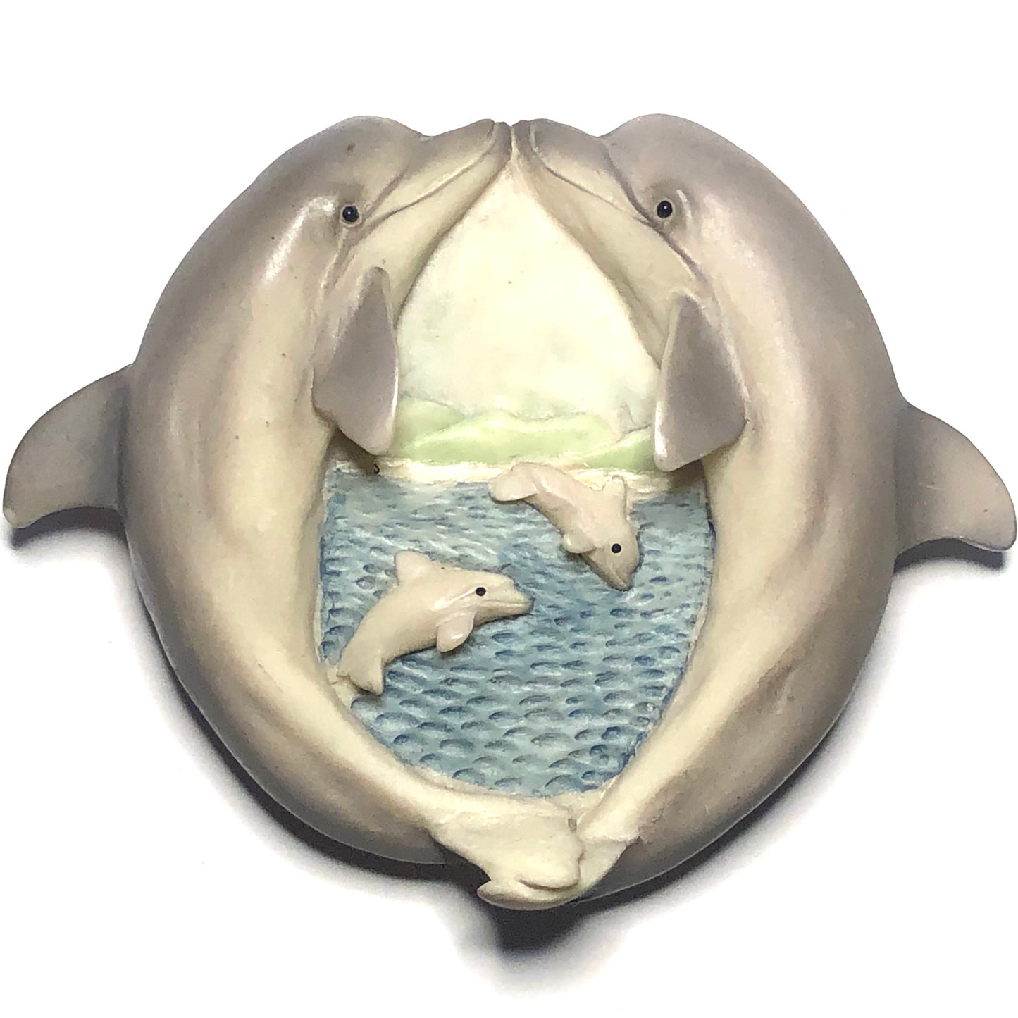 dolphin duo fridge magnet