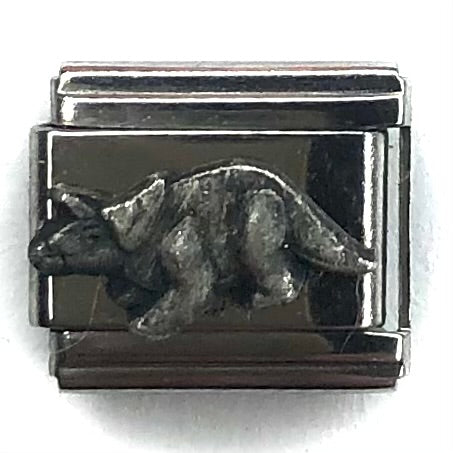 Triceratops Italian Charm Bracelet Link