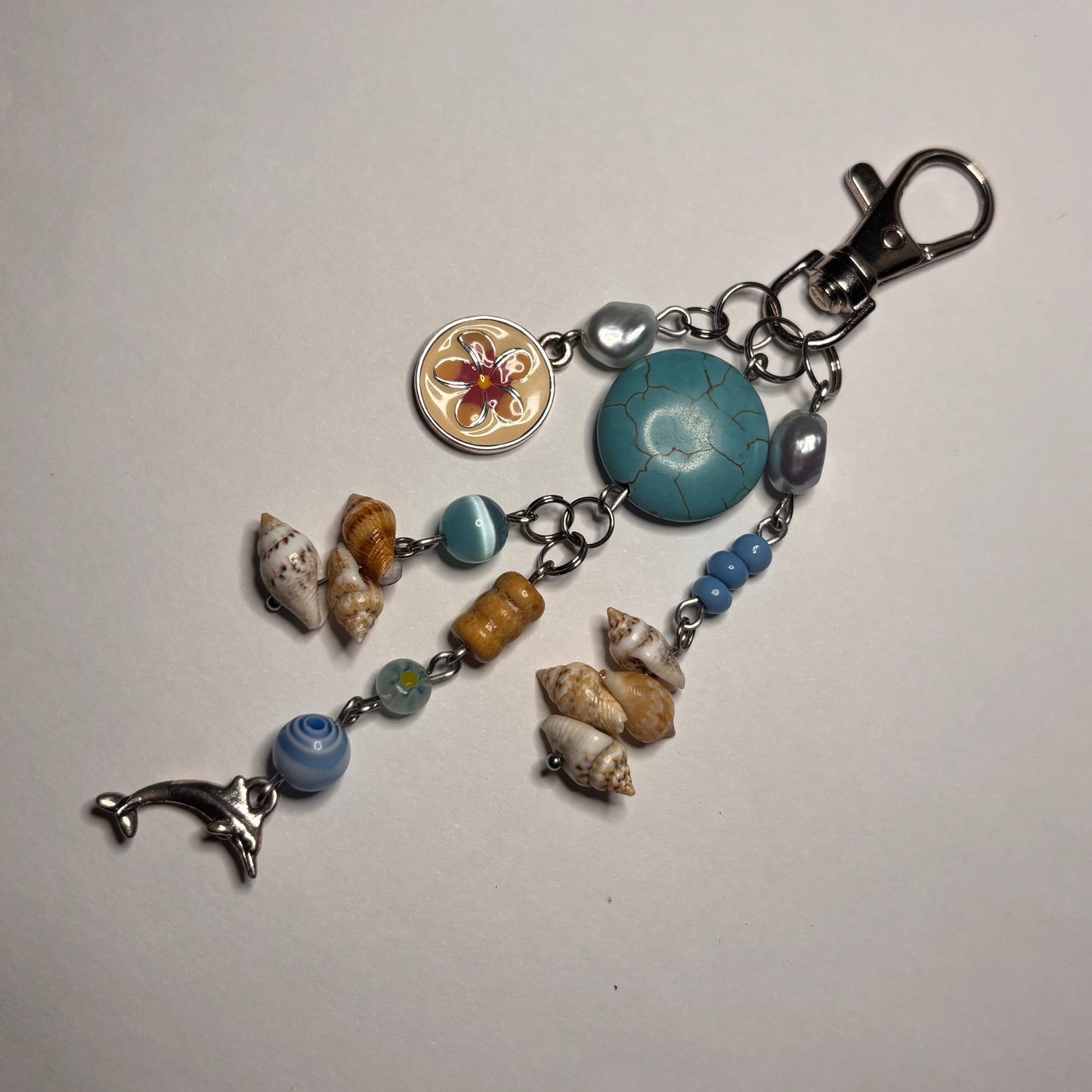 ocean waves keychain