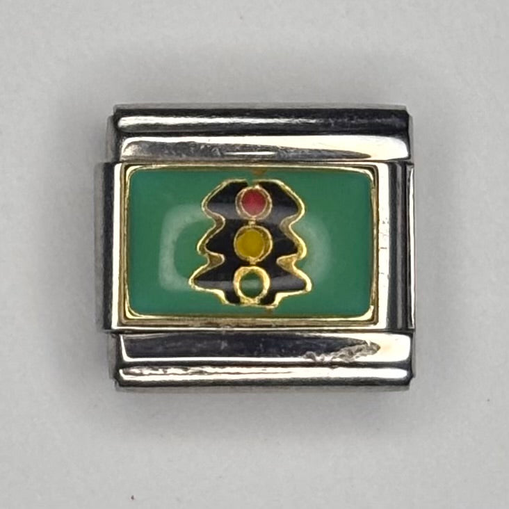 Traffic Light Italian Charm Bracelet Link