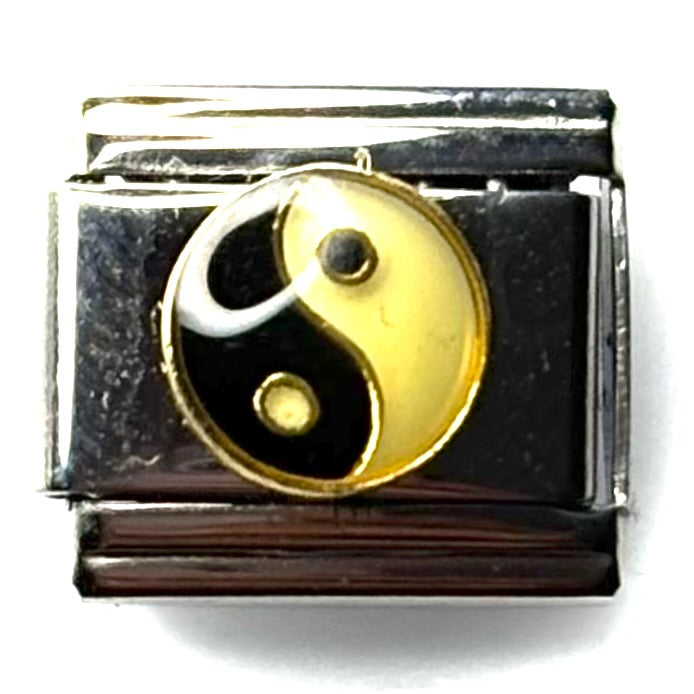 Yin Yang Italian Charm Bracelet Link