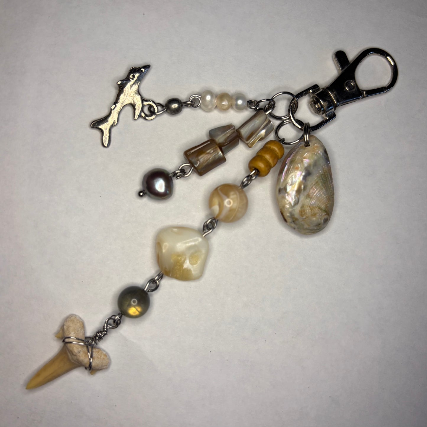 swimming with sharks keychain