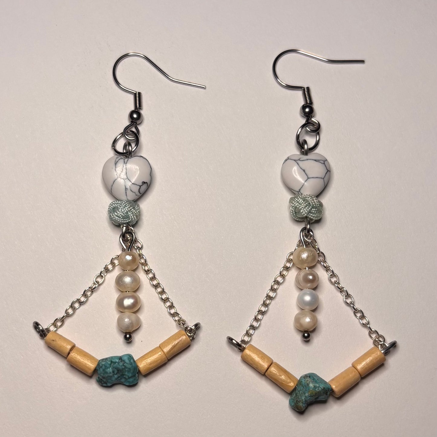 Beaded Chain Dangle Earrings