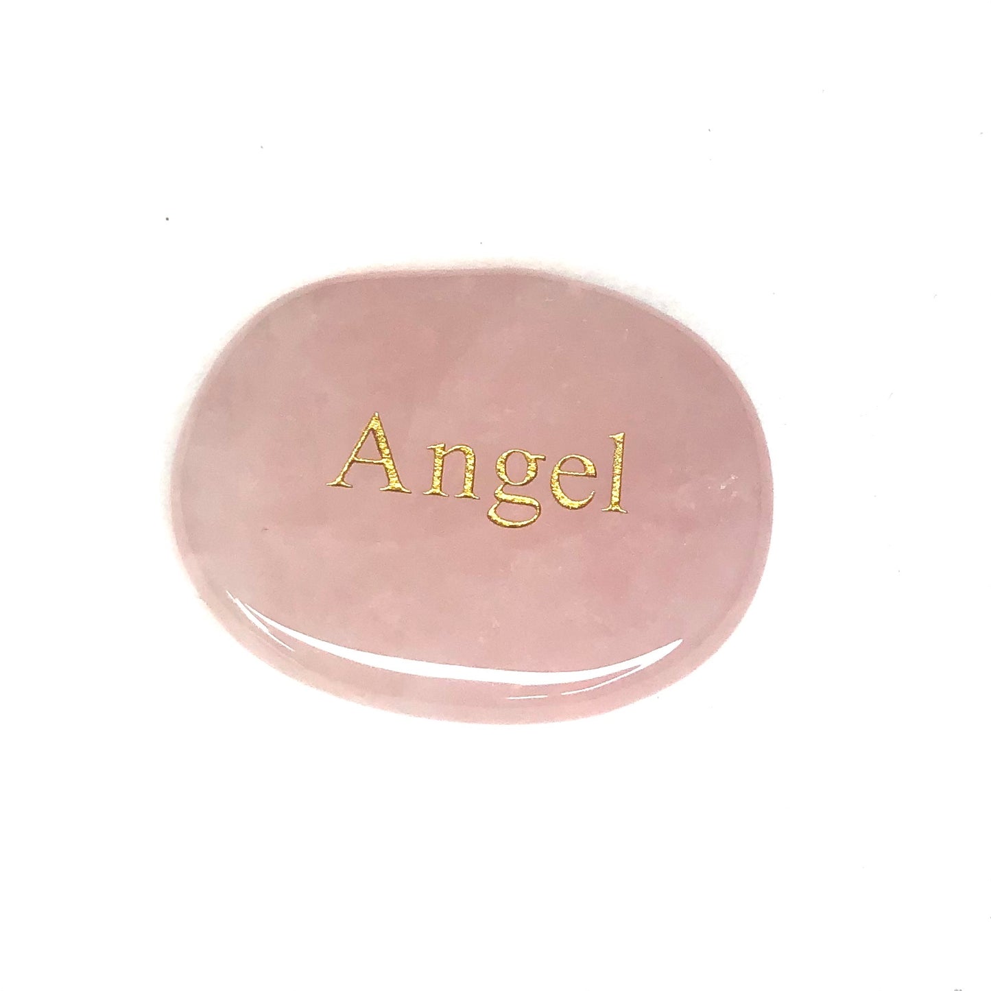 angel engraved rose quartz