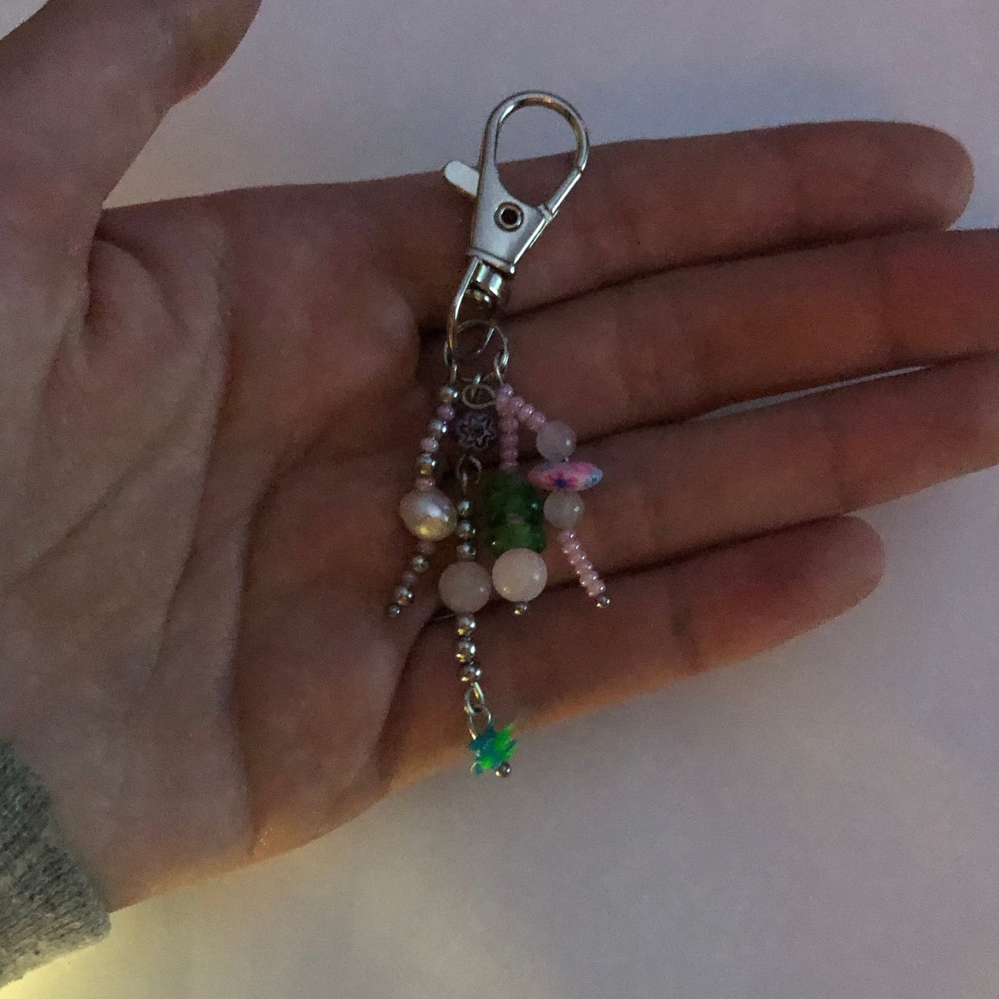 “Nebula” beaded keychain