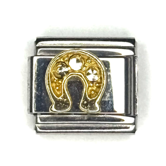 Horseshoe Italian Charm Bracelet Link