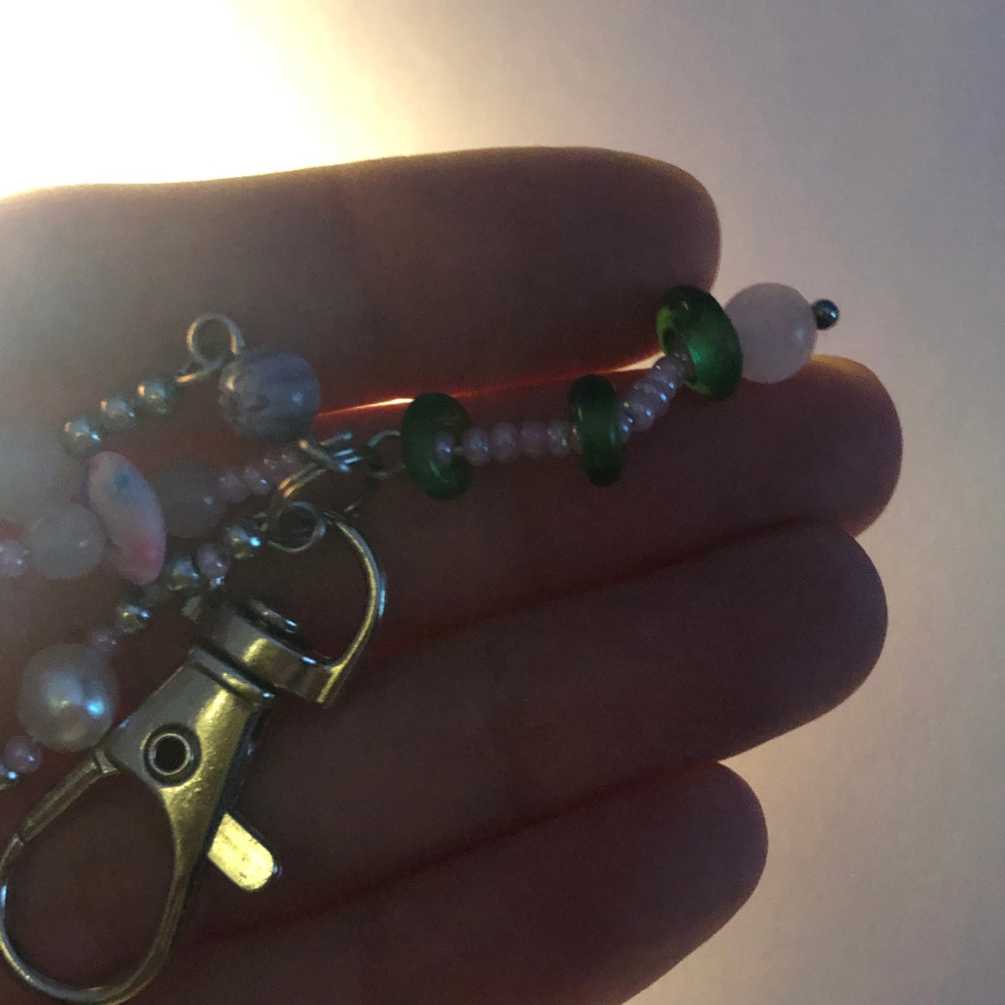 “Nebula” beaded keychain