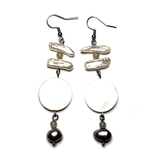 Pearl and Shell Earrings
