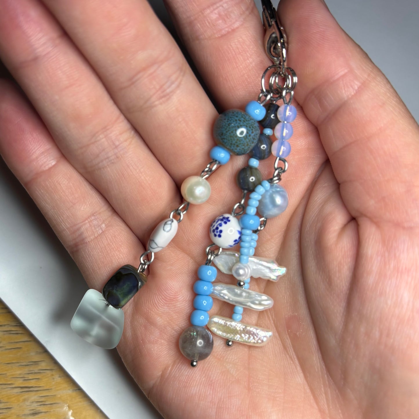 blue glow keychain