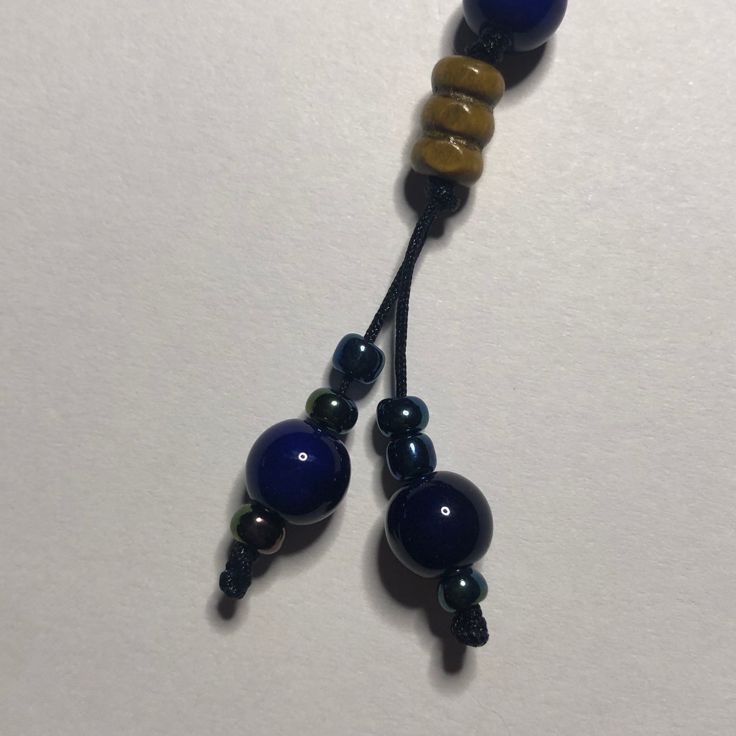 evening blue lanyard cord charm