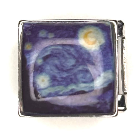 Starry Night Italian Charm Bracelet Link