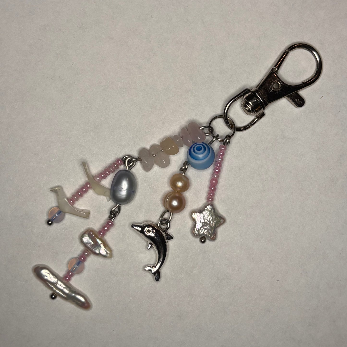 pink sunset keychain