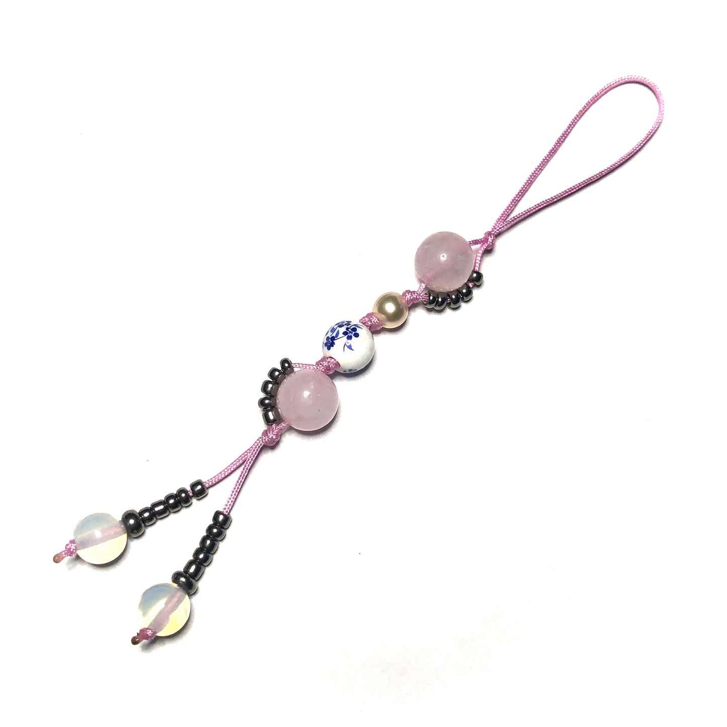 blushing lanyard cord charm