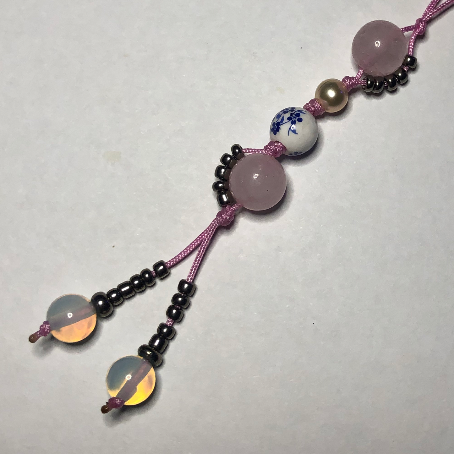 blushing lanyard cord charm