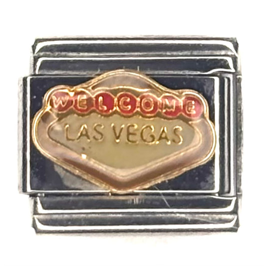 Las Vegas Sign Italian Charm Bracelet Link