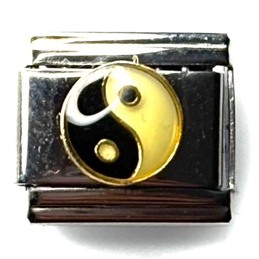 Yin Yang Italian Charm Bracelet Link