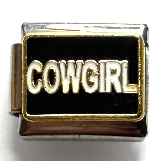 Cowgirl Italian Charm Bracelet Link
