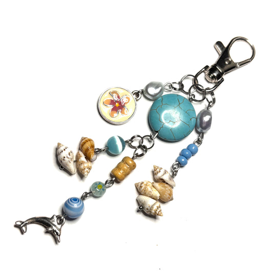 ocean waves keychain