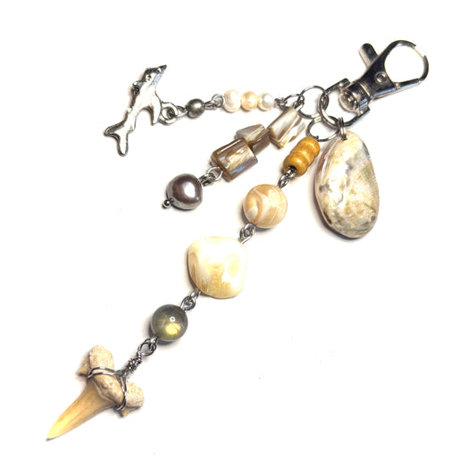 swimming with sharks keychain