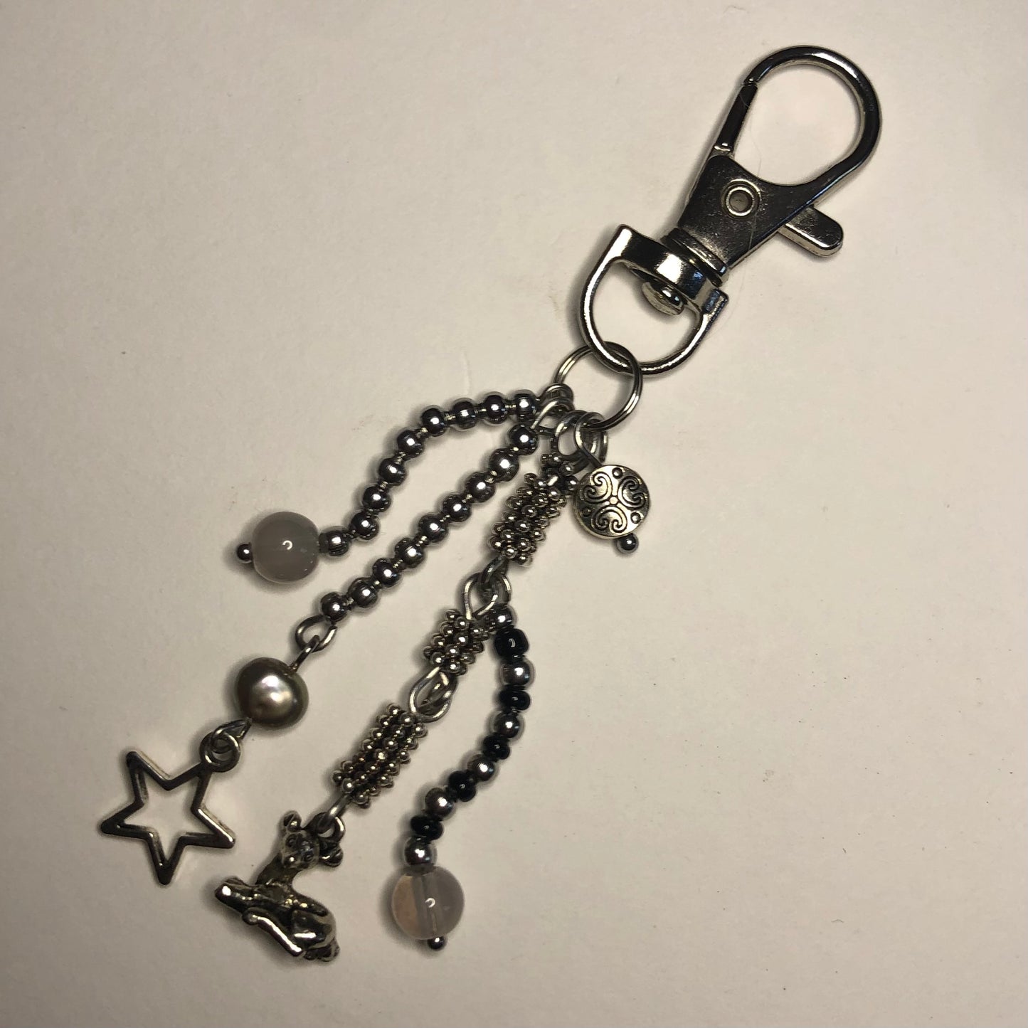 “Fallen Star” beaded keychain