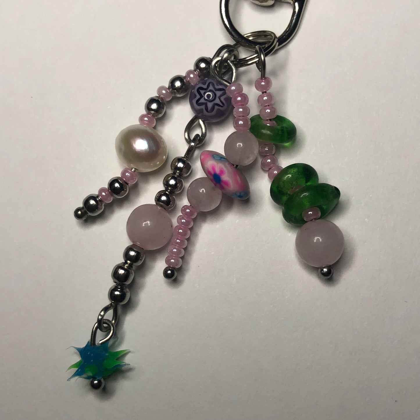 “Nebula” beaded keychain