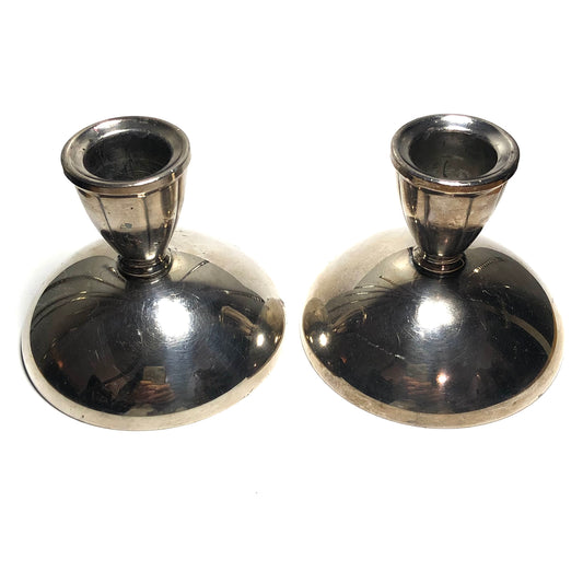 Silver candle holders set