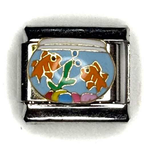 Fish Bowl Italian Charm Bracelet Link