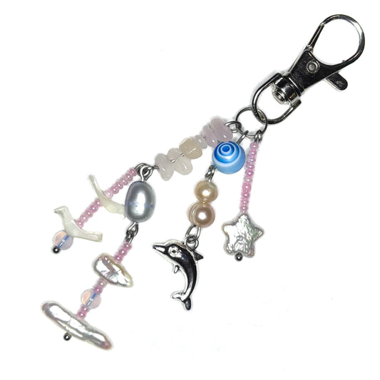 pink sunset keychain