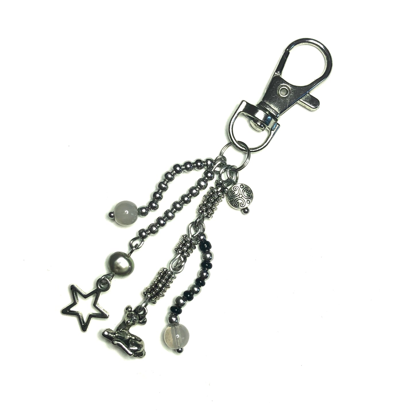 “Fallen Star” beaded keychain