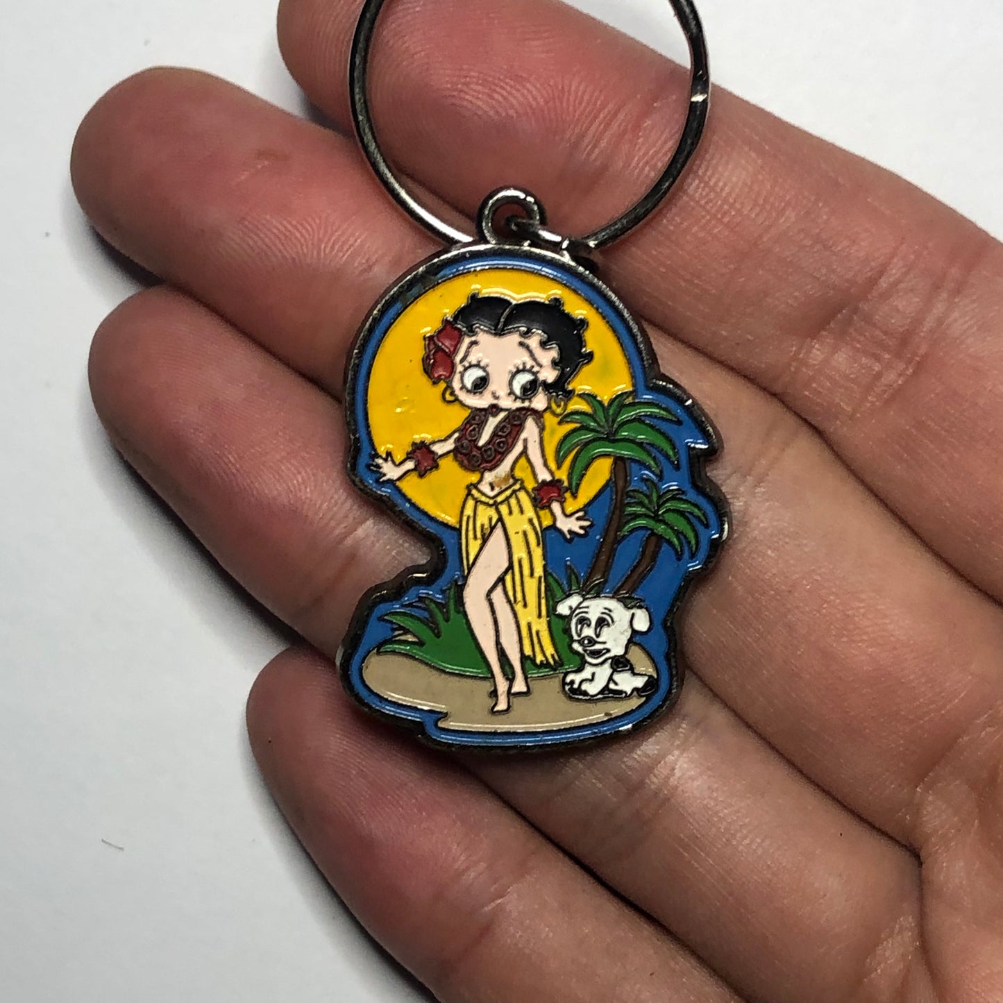 Betty Boop Hawaiian themed keychain