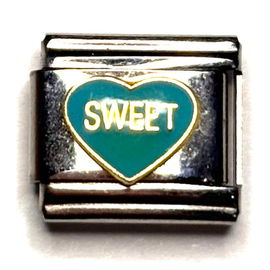 Sweet heart Italian Charm Bracelet Link