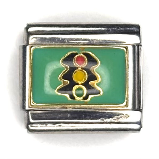 Traffic Light Italian Charm Bracelet Link