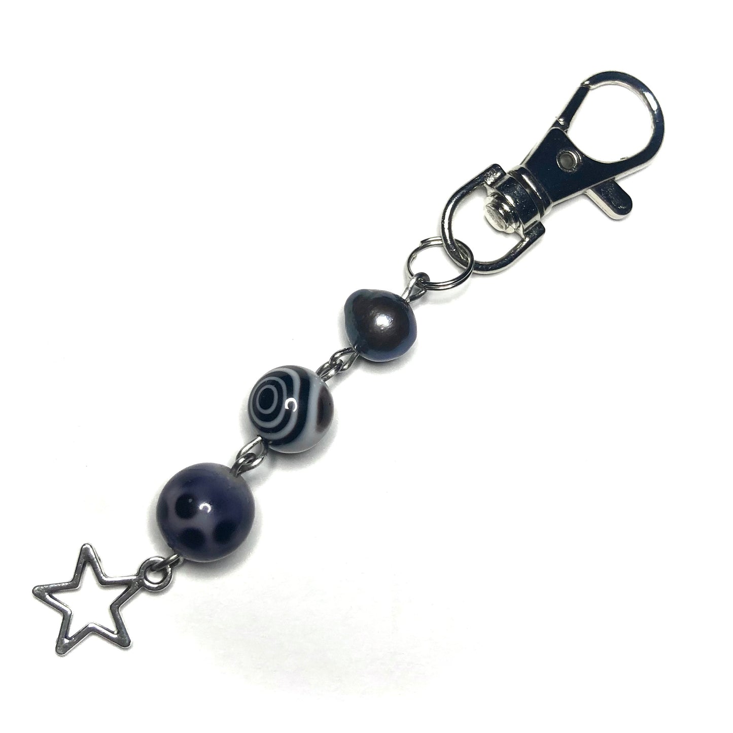 Beaded star keychain