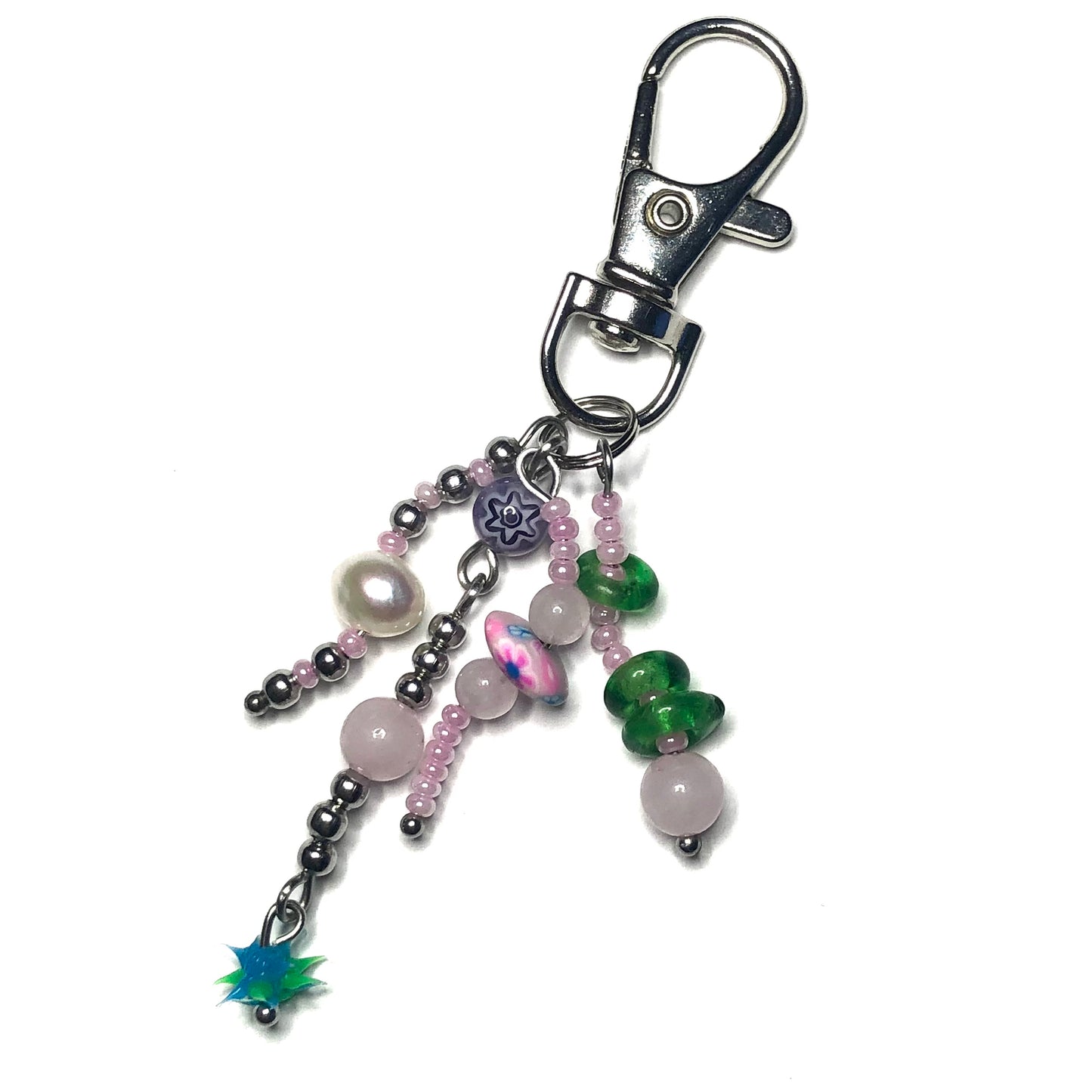 “Nebula” beaded keychain