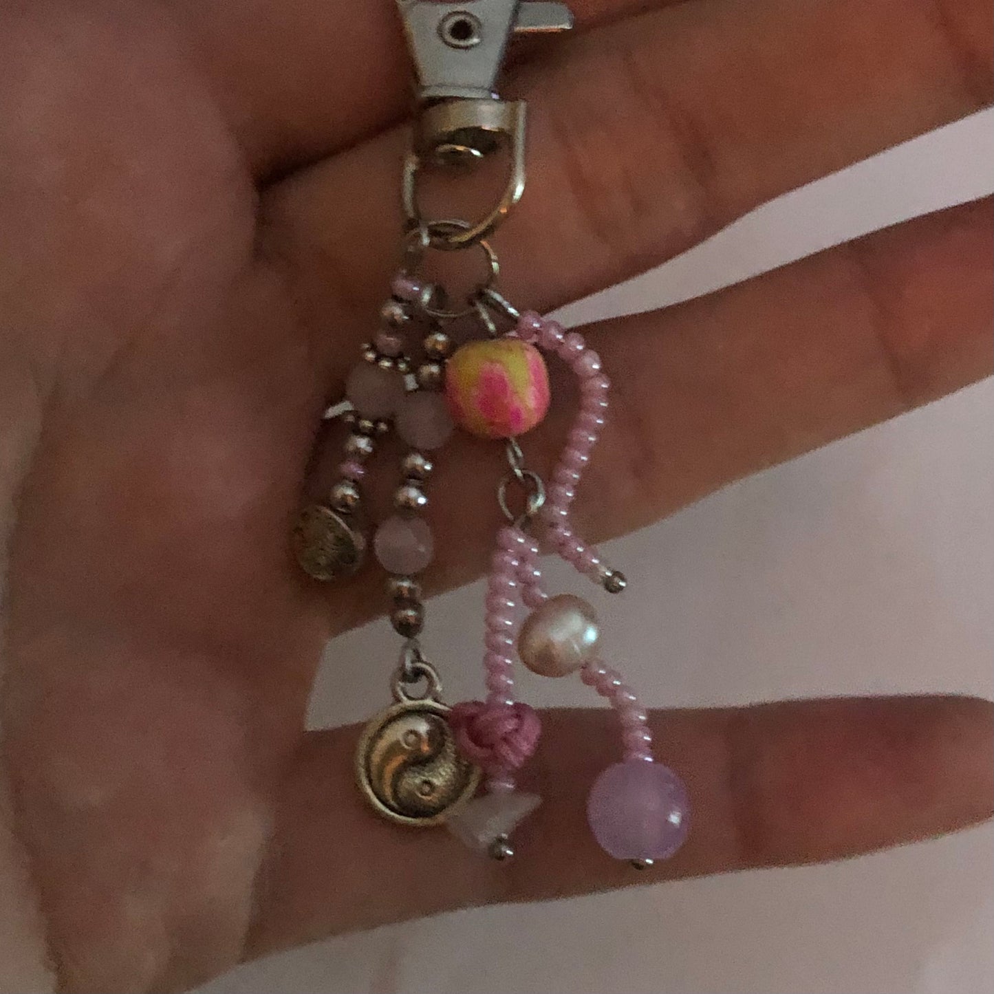 “Harmony” beaded keychain