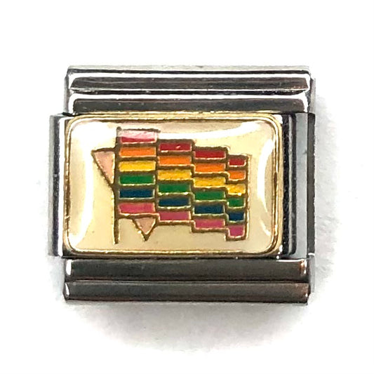 Rainbow Flag Italian Charm Bracelet Link