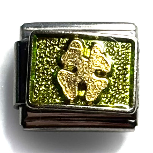 Shamrock Italian Charm Bracelet Link